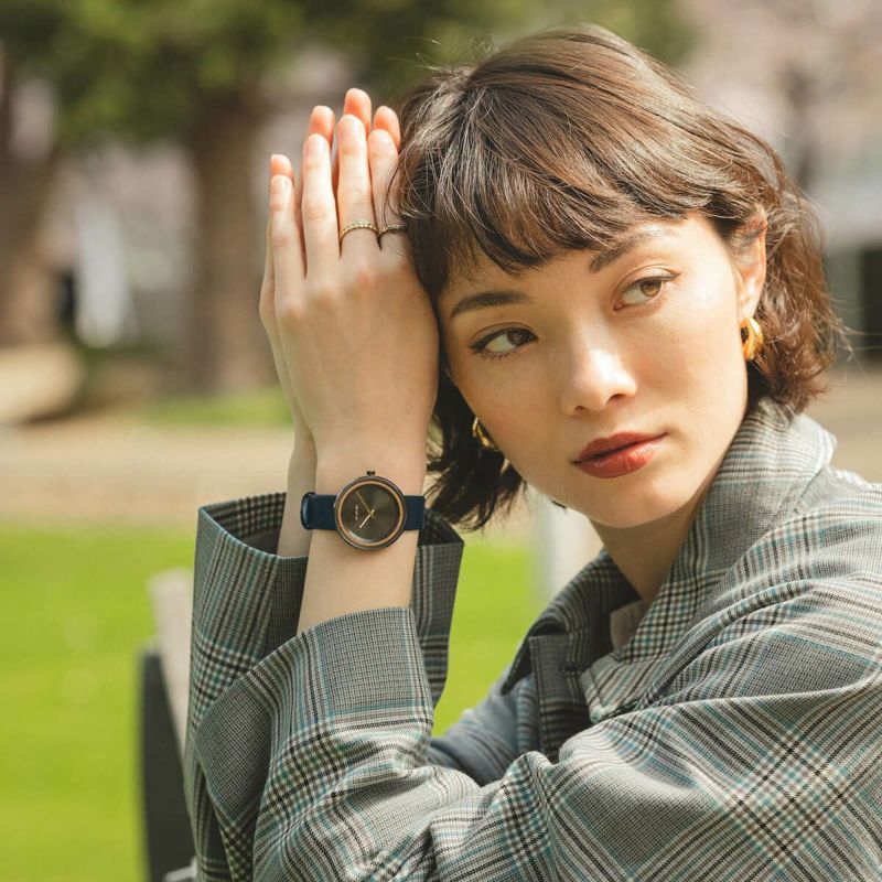 VEJRHOJ│Petite BLACK＆GOLD 34mm ペティット ブラック＆ゴールド ブルー 画像2