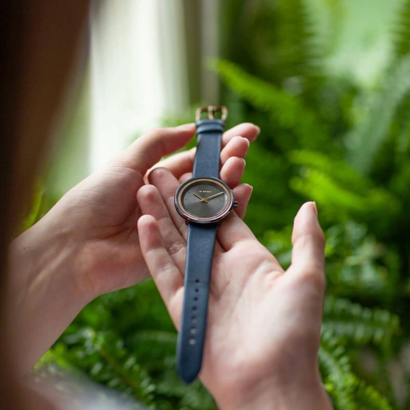 VEJRHOJ│Petite BLACK＆GOLD 34mm ペティット ブラック＆ゴールド ブルー 画像4