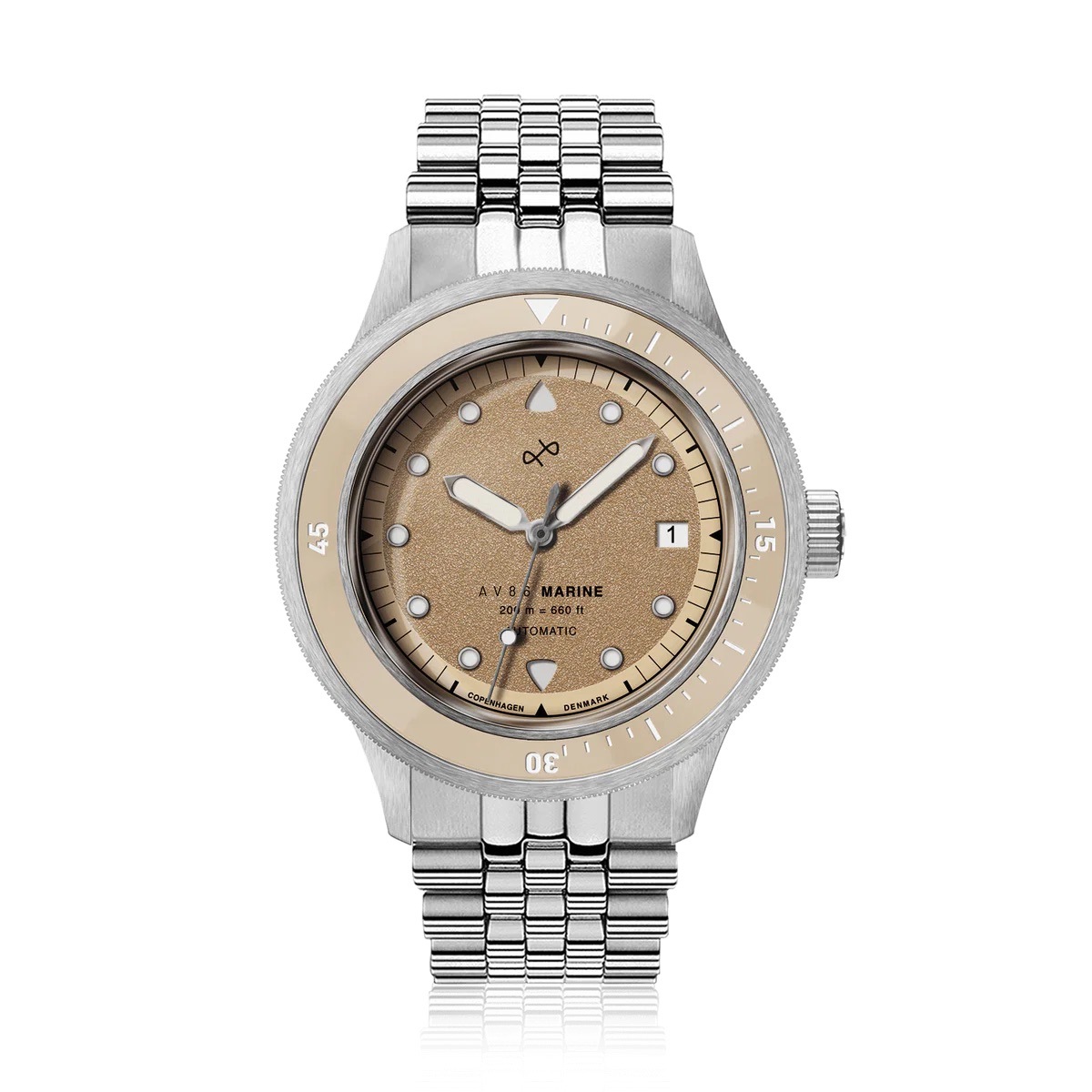 AV86(旧 ABOUT VINTAGE)|1956 Marine Automatic 41mm Steel/Sand(自動巻き) 画像1