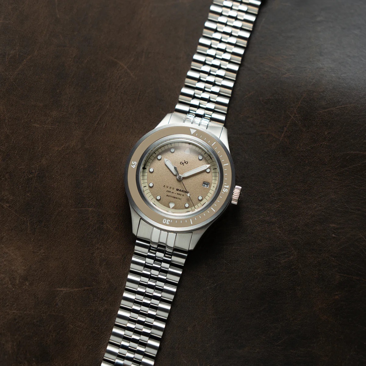 AV86(旧 ABOUT VINTAGE)|1956 Marine Automatic 41mm Steel/Sand(自動巻き) 画像6
