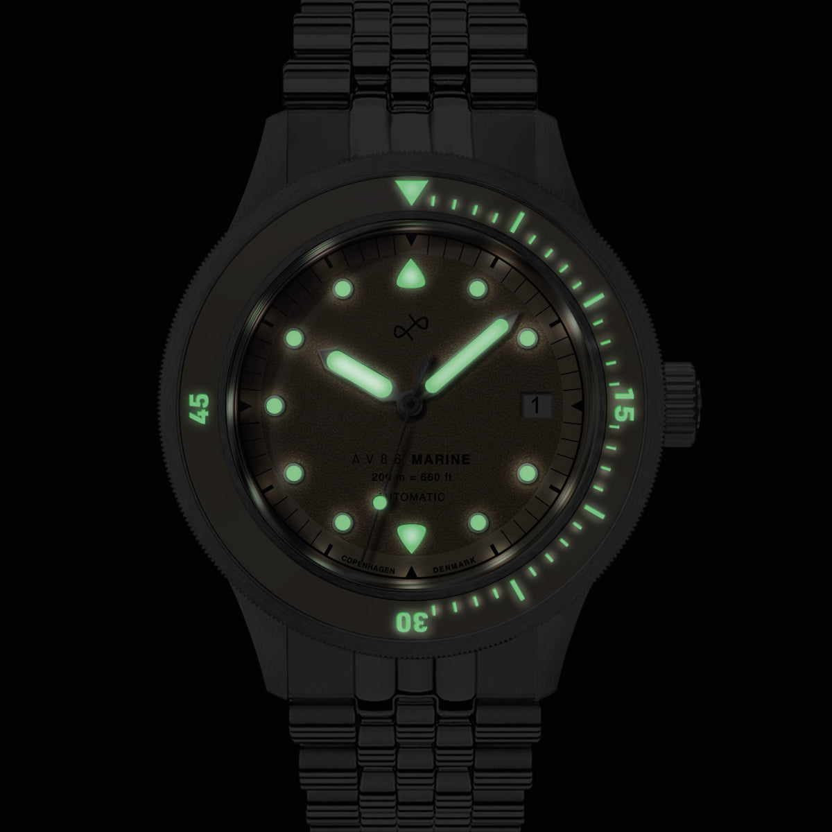 AV86(旧 ABOUT VINTAGE)|1956 Marine Automatic 41mm Steel/Sand(自動巻き) 画像8