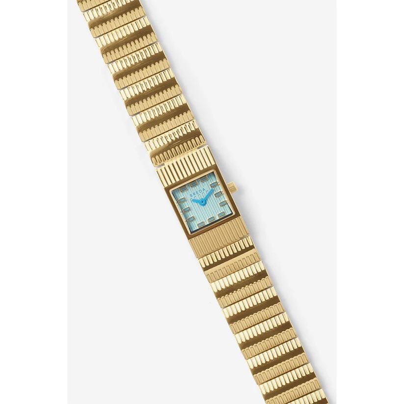 BREDA｜GROOVE グルーヴ スクエア ゴールド ブルー ステンレスベルト 1749a 画像7