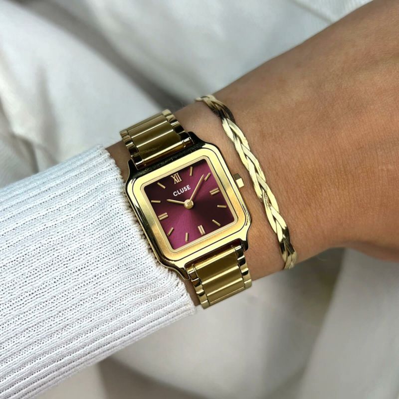 【完売】CLUSE クルース｜Gracieuse Petite グラシューズペティット ダークチェリー ゴールド 画像1