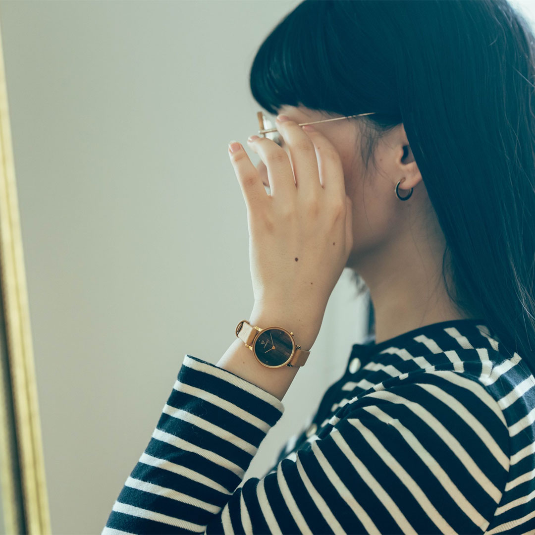 KERBHOLZ｜EMMA 30mm エマ ダークウッド ゴールド マスタードヴィーガン 画像5