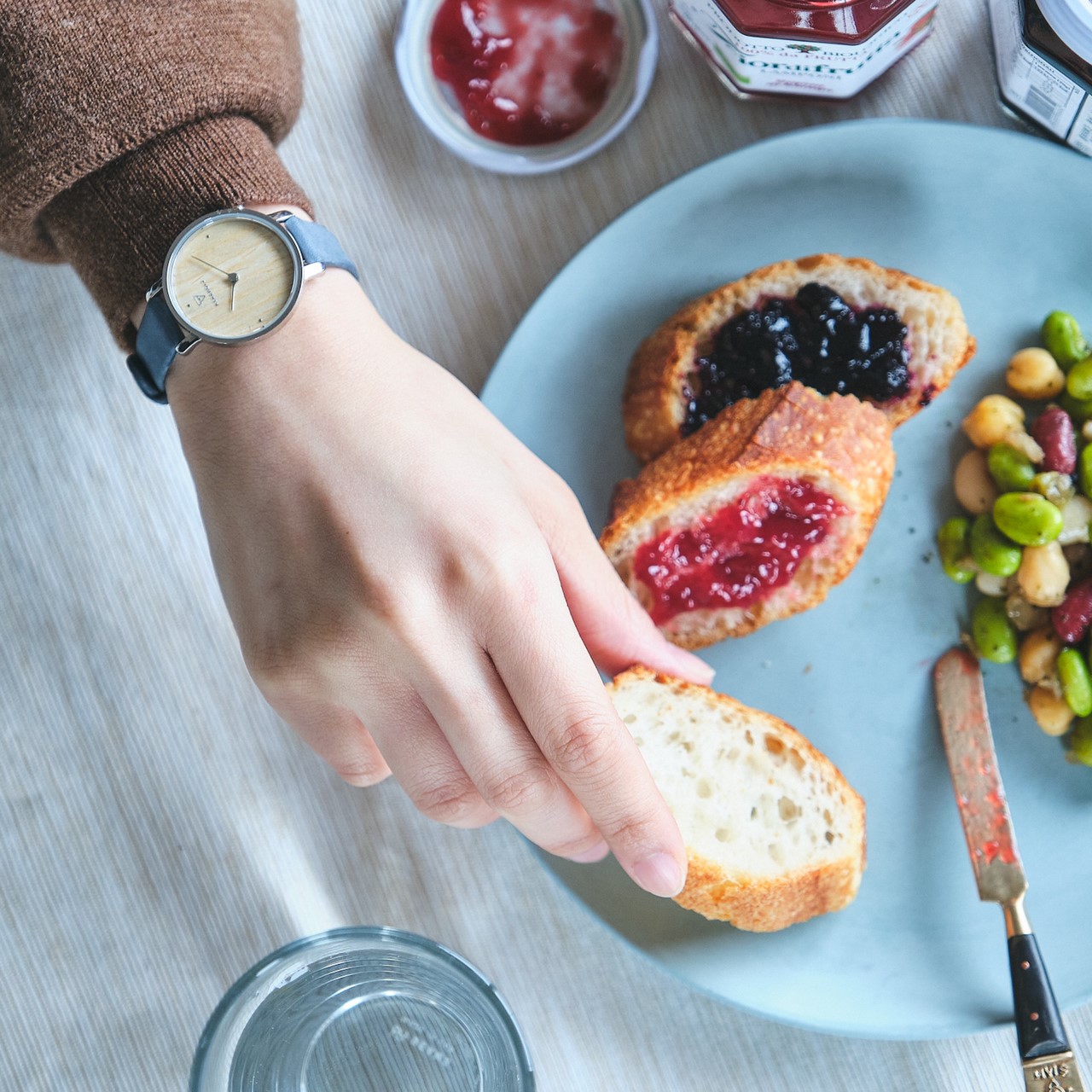 KERBHOLZ｜EMMA 30mm ナチュラルウッド シルバー ブルー 画像2