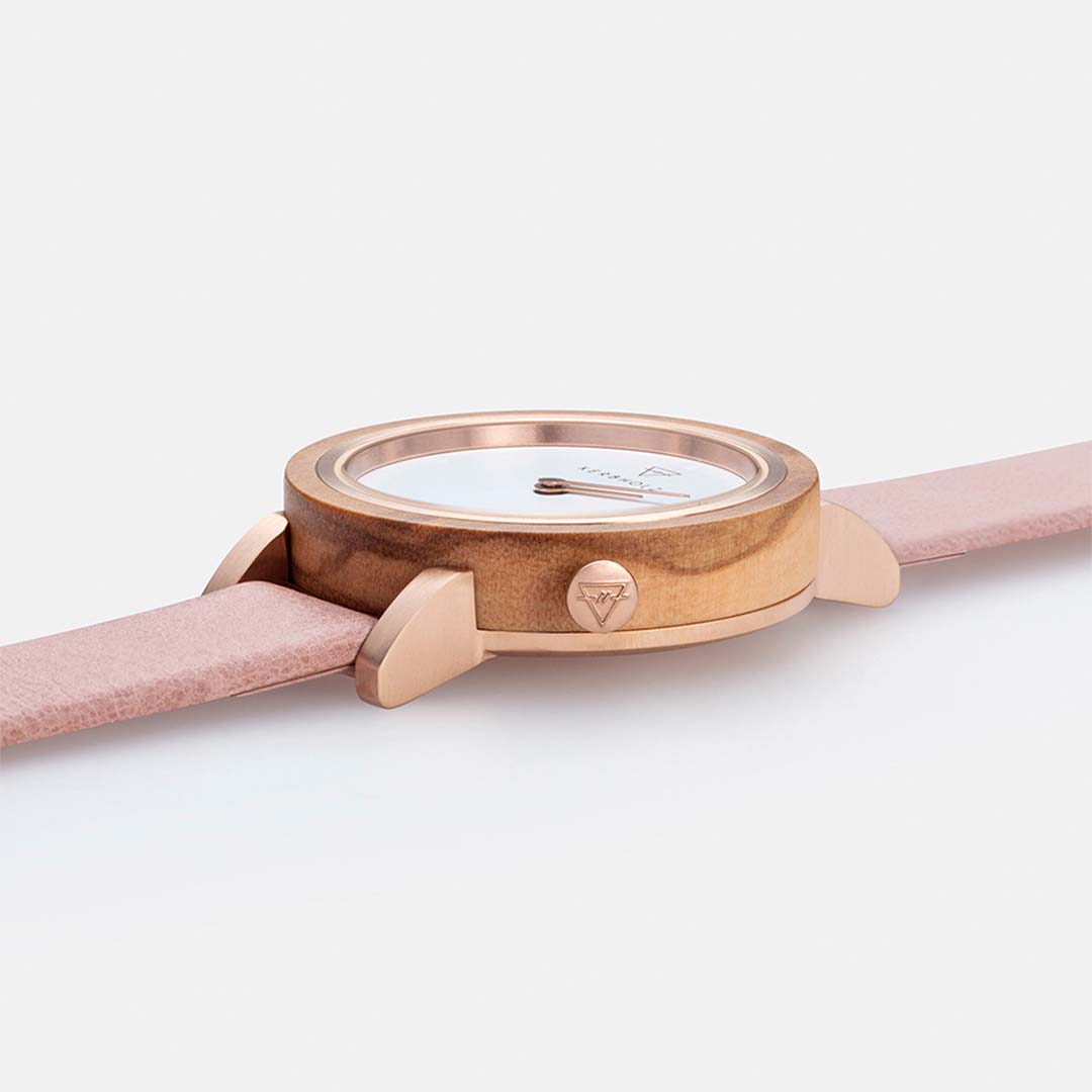 KERBHOLZ｜LUISE 30mm ルイーズ オリーブウッド ローズゴールド ローズ 画像4