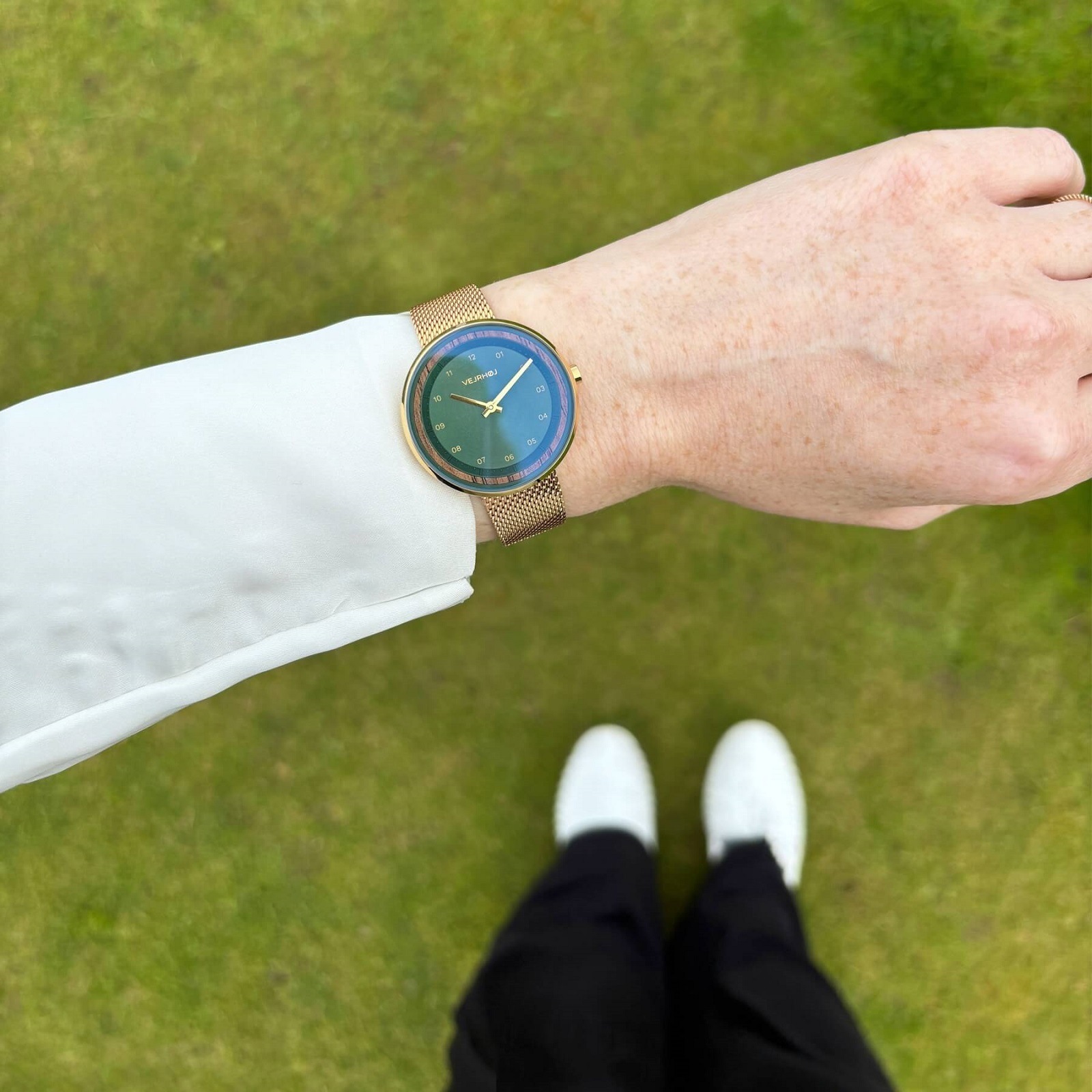 VEJRHOJ│Petite Emerald 34mm ペティット エメラルド ゴールドメッシュ 画像2