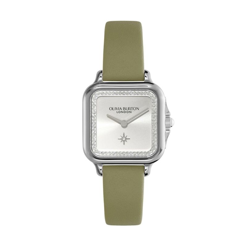 OLIVIA BURTON|Classics クラシックス グロブナー クリスタル シルバー サンレイ セージレザーベルト 画像1