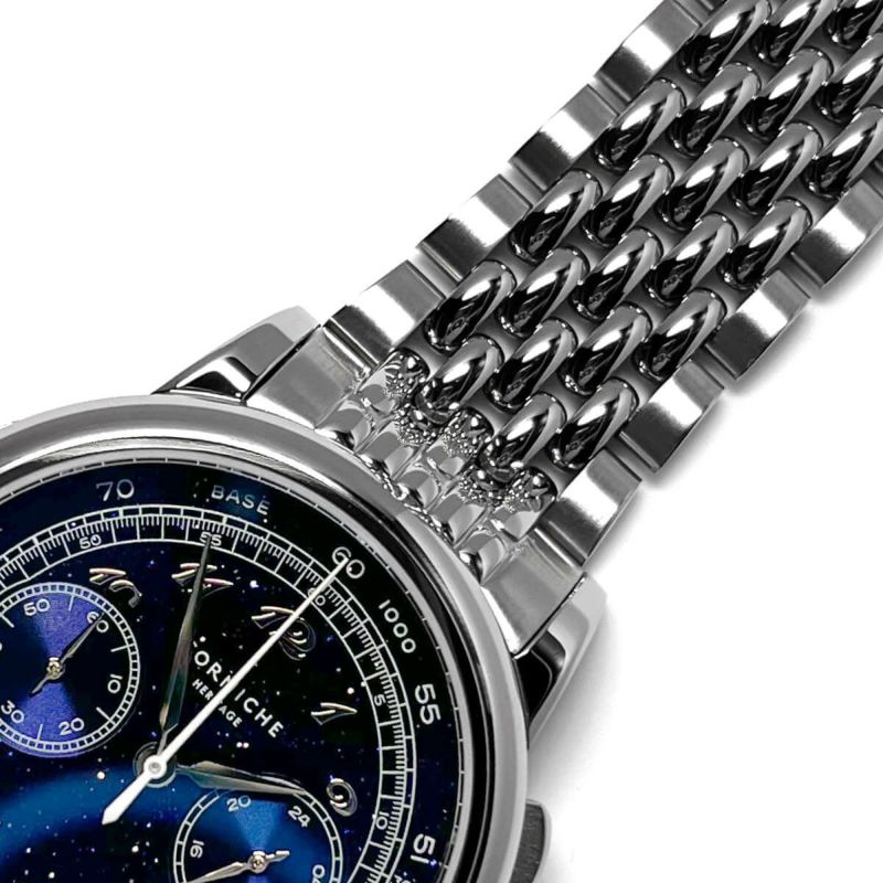 CORNICHE｜Heritage Chronograph ヘリテージ クロノグラフ用 ライスブレスレット 20mm 画像4