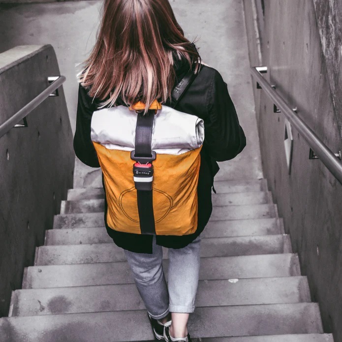 AIRPAQ｜Backpack バックパック イエロー Mサイズ 画像9