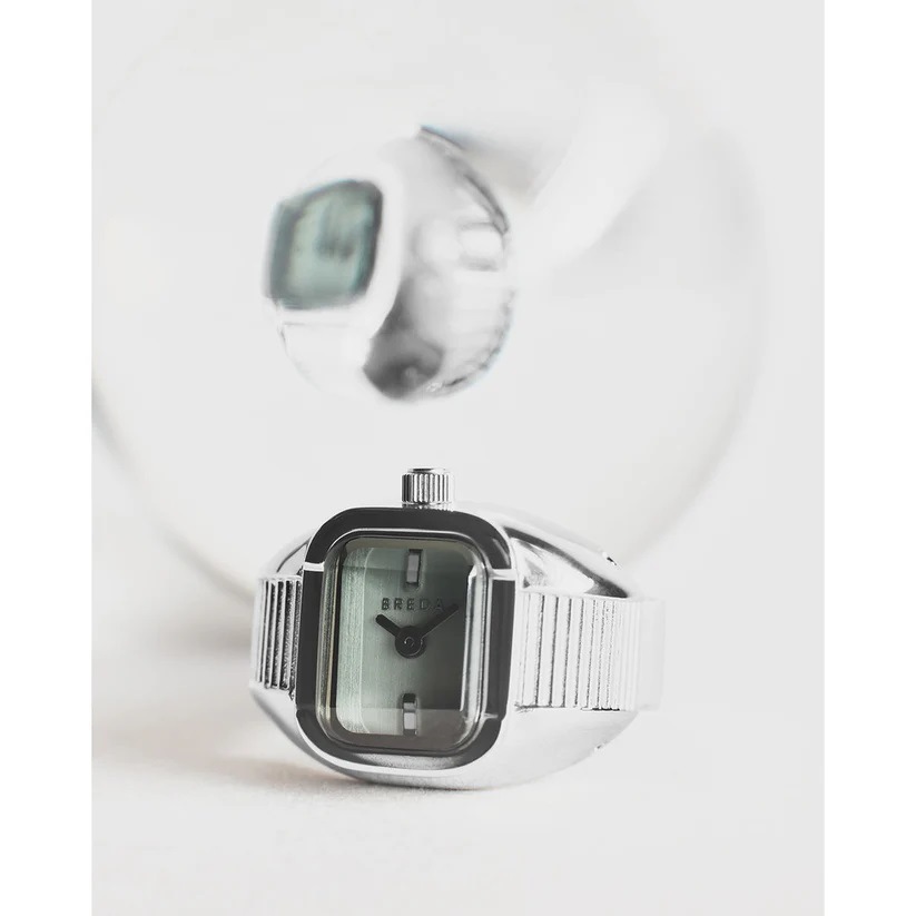 BREDA｜NOCTURNE ノクターン グリーン シルバー 指輪 1755b 画像5