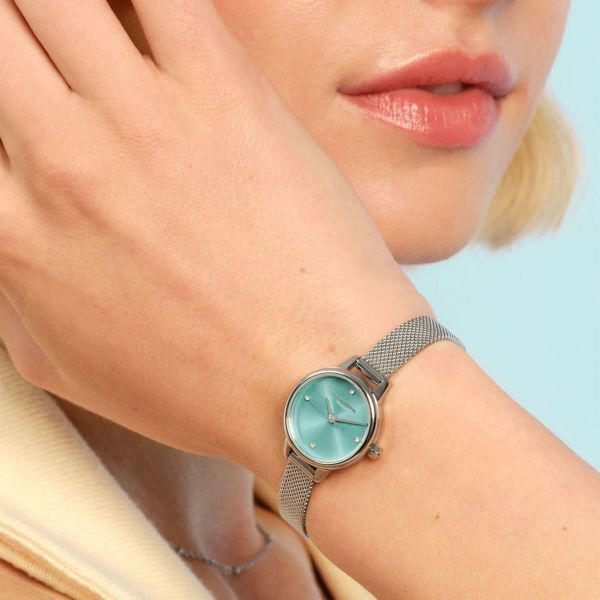 OLIVIA BURTON|Classics クラシックス ミニ ターコイズ&シルバー メッシュ 画像2