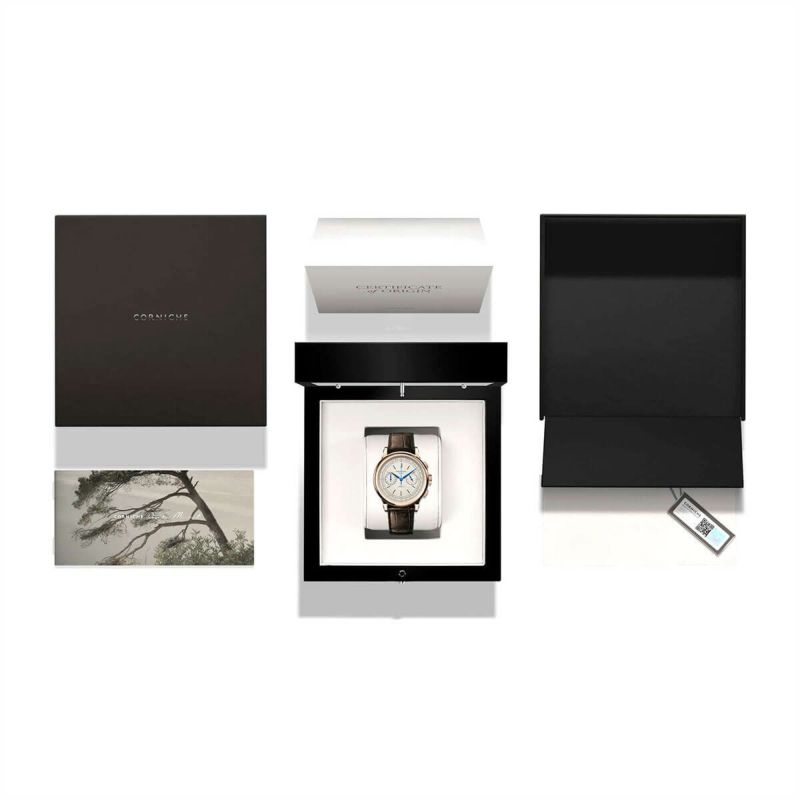 CORNICHE コーニッシュ|Heritage Chronograph ヘリテージクロノグラフ ローズゴールド クリーム セラミックダイヤル 画像5