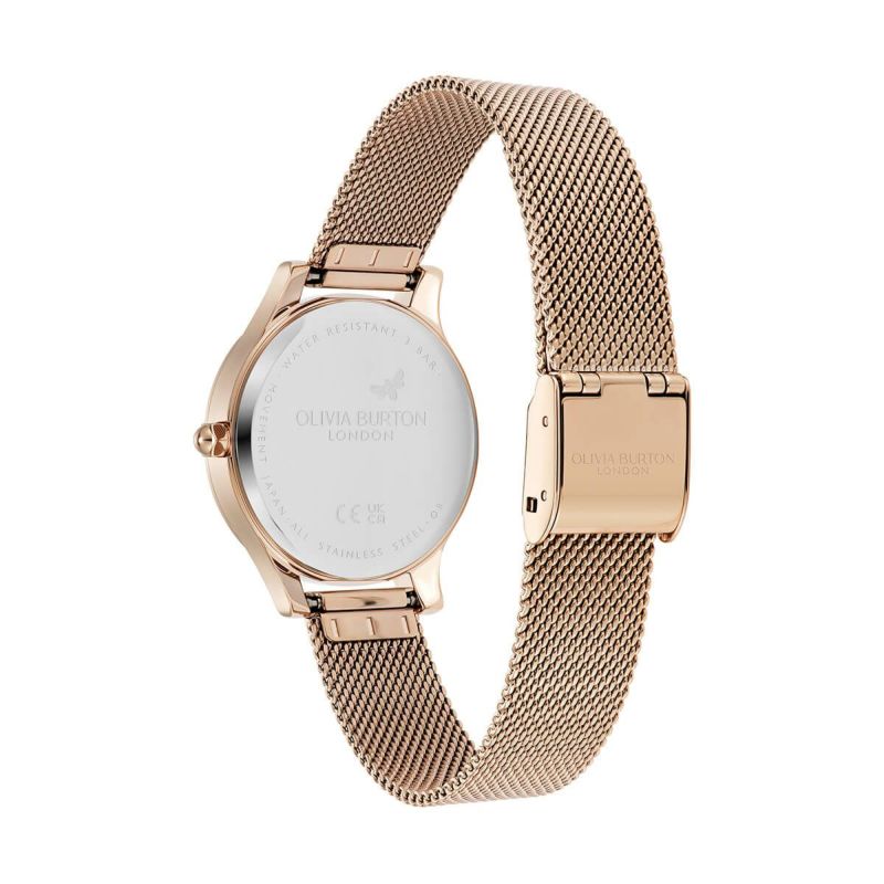 OLIVIA BURTON｜Classics クラシックス ワンダーラスト ホワイト ローズゴールドメッシュベルト 画像4