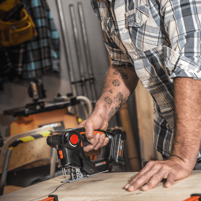 WORX 充電式ジグソーAxis WX550L.9 本体のみ 【1409690】 | YouTube