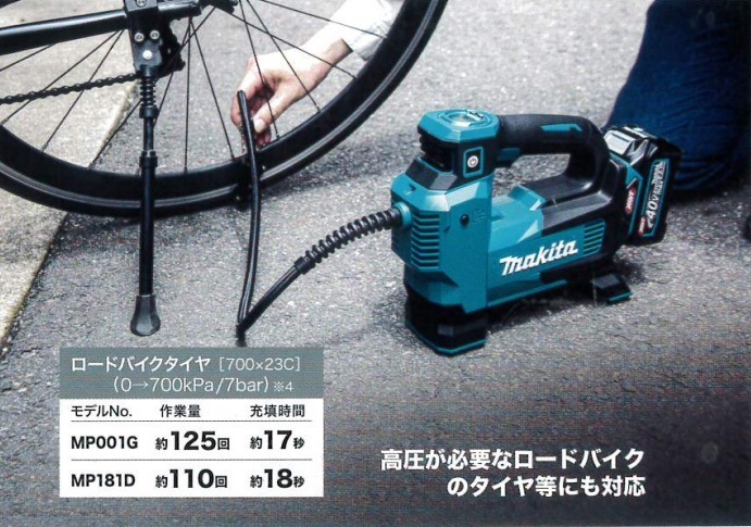 マキタ 充電式空気入れ MP001GZ 40V (本体のみ) | 充電式電動