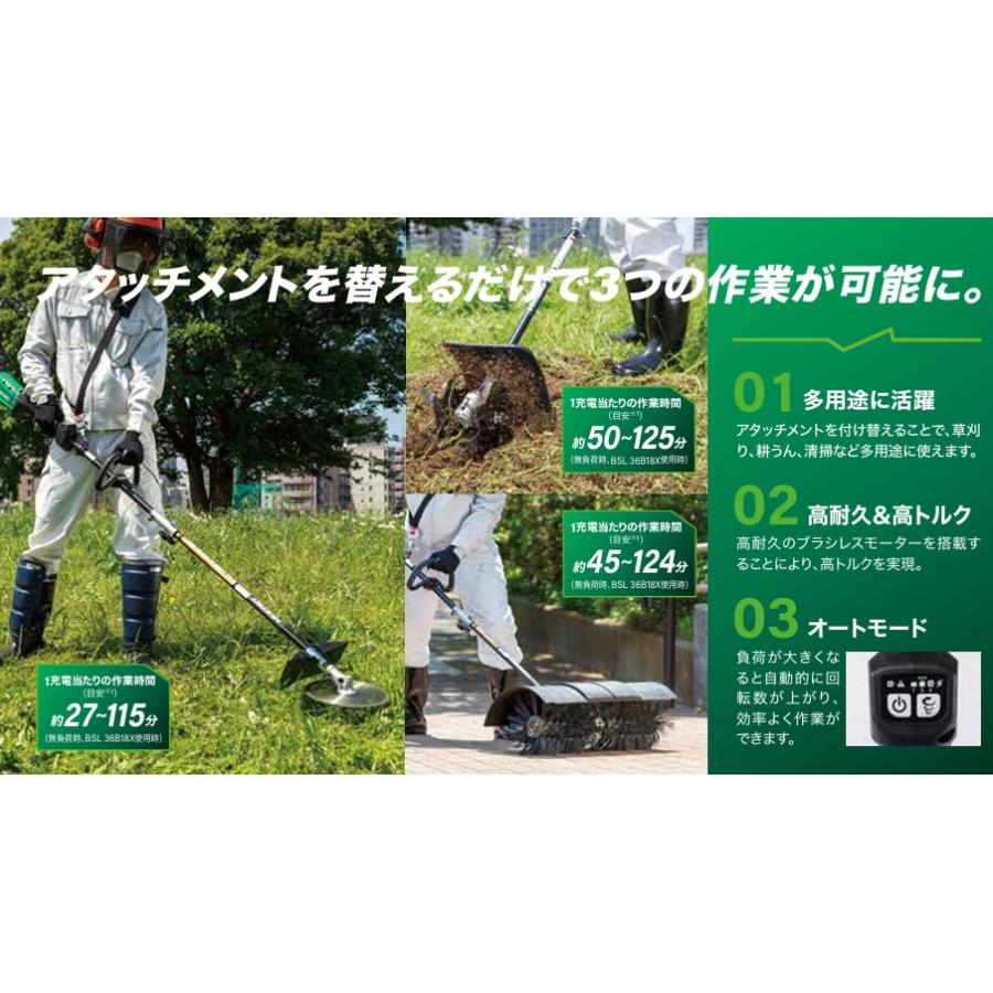 【トラッキー様】HiKOKI 草刈り機 ストラップ付き　18v 【発送不可】 18Vコードレス刈払機 HiKOKI(旧:日立工機) 充電式刈払機・草刈機