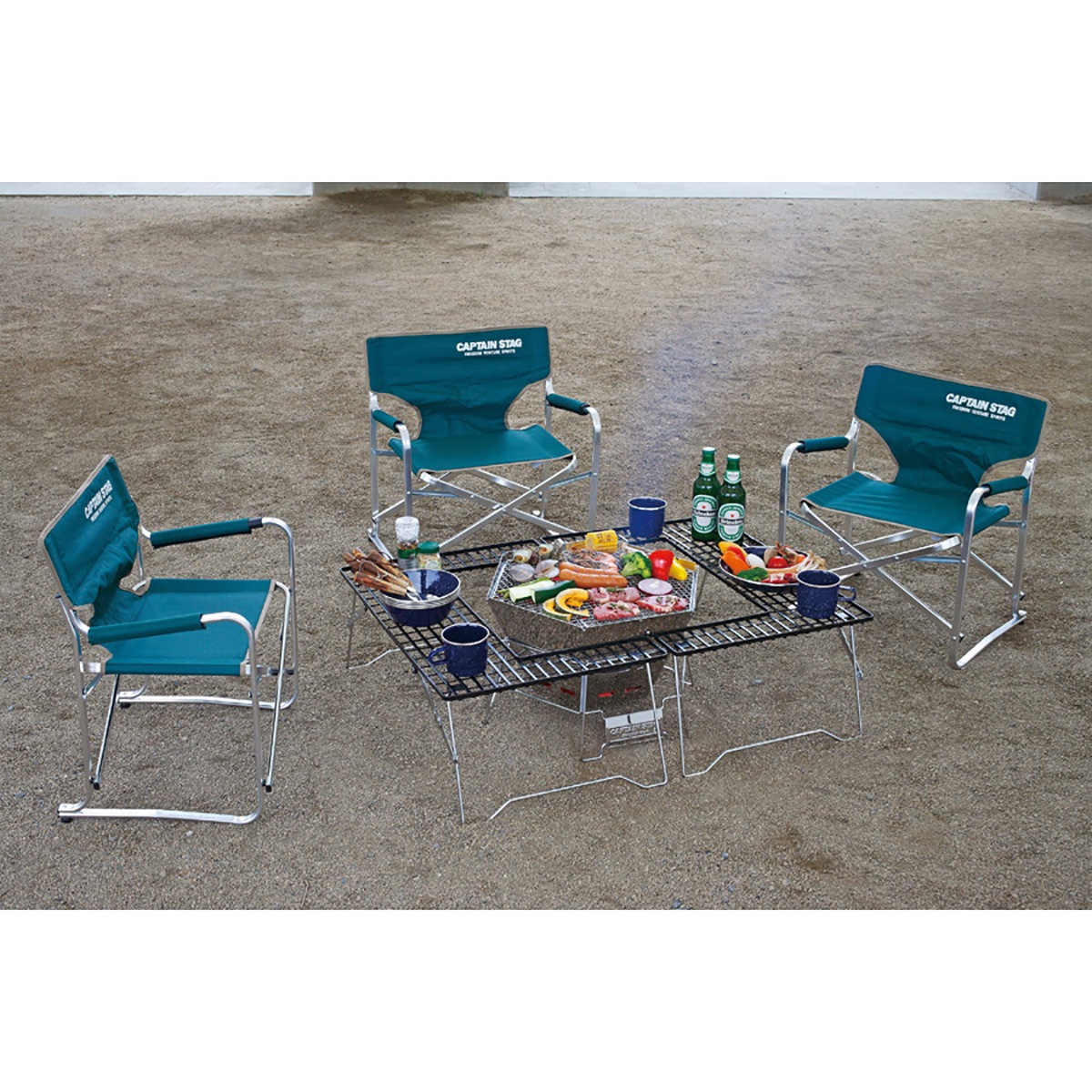 ファイアグリル テーブル キャプテンスタッグ ファイアグリル テーブル M-6420 | キャンプ