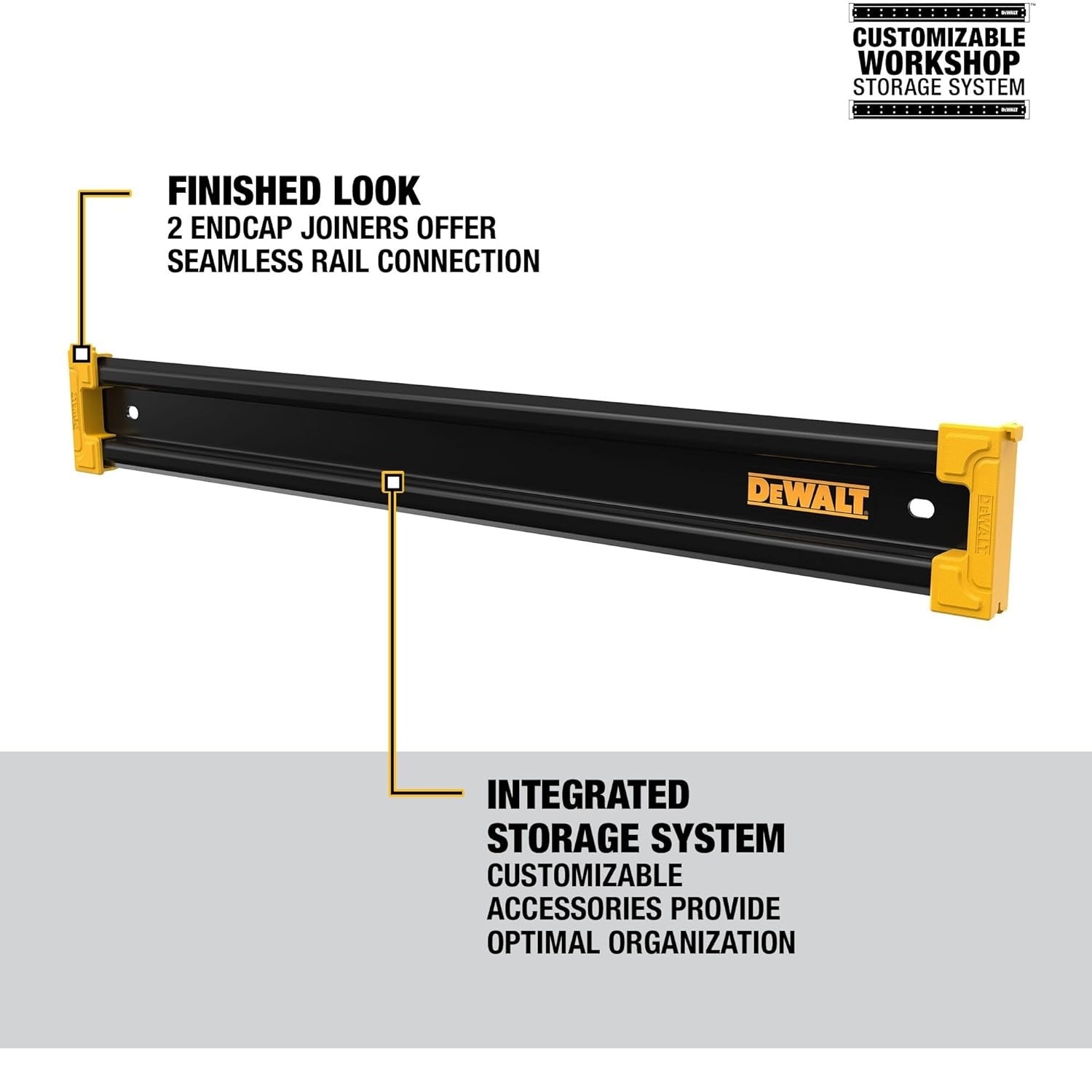 DEWALT(デウォルト) ガレージ 51㎝金属収納レール DWST82827
