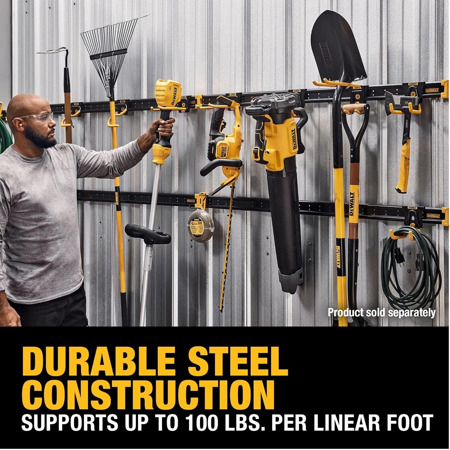 DEWALT(デウォルト) ガレージ 122㎝金属収納レール DWST82800