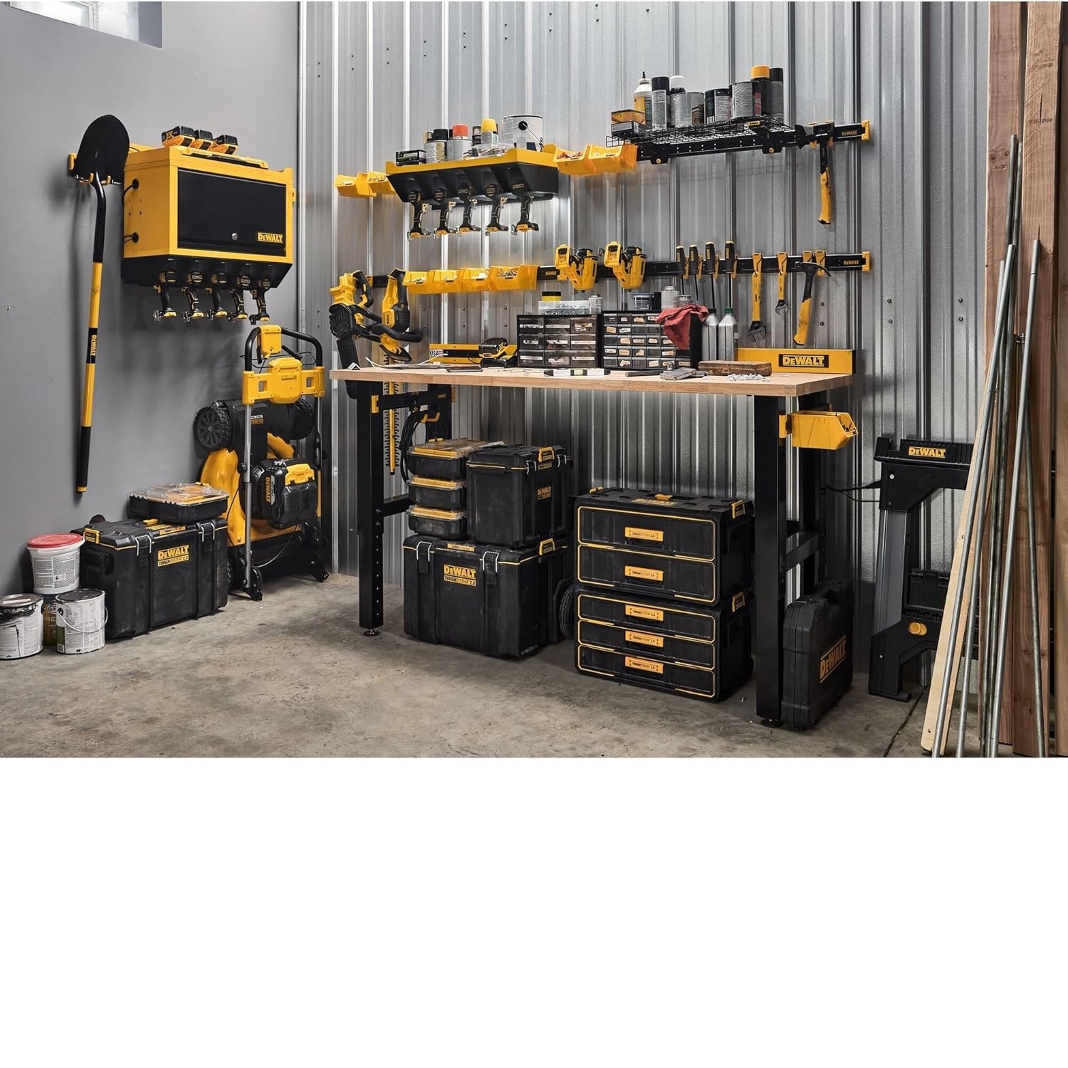 DEWALT(デウォルト) ガレージ 122㎝金属収納レール DWST82800