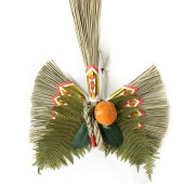 秀〆 日本製 正月飾り しめ縄 ご当地飾り <br>【九州】 玄関飾り 鶴 （中） 