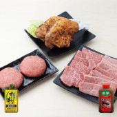 【セット割で1,800円おトク！】CREA(クレア)掲載商品【讃岐を贈るシリーズ】オリーブ牛ロース・カルピ 焼肉セット(特製タレ付き) / 2人前