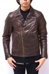 ユナイテッドアローズ 1125-199-4842 / UNITED ARROWS 馬革 ダブルライダース ホースレザー ライダース ダークブラウン 焦げ茶 メンズ レザー|メンズ|カテゴリー