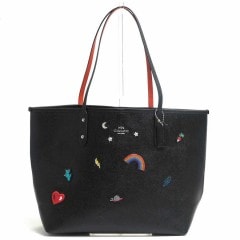 ȡȥХå COACH F25798 ٥ˡ ֥꡼ 쥶 ƥ å ȡ CITY TOTE WITH SOUVENIR EMBROIDERY åڥ /  쥤쥶 ݤ 󥷥Хå ֥å  ǥ 쥶