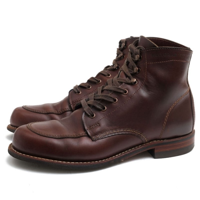 WOLVERINE �졼�����åץ֡��� W00278 1000Mile Boot 1000�ޥ���֡��� COURTLAND BOOT / ���������� �ۡ�������ҥ����२������쥶�� U���å� ���åɥ��䡼���������ˡ ���� �֥饦�� �� USA�� �쥶�� ���