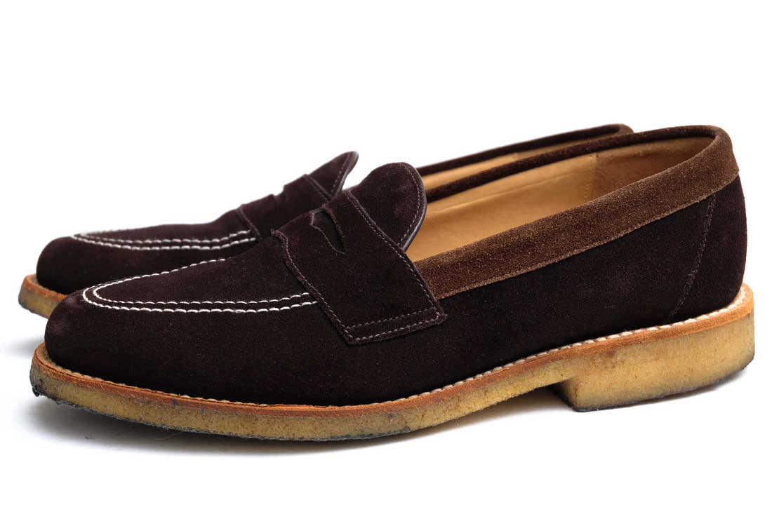 Loake ダークブラウン スエード ローファー Loake ダークブラウン スエード ローファー 靴