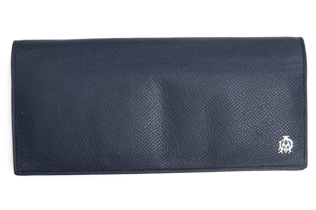 新品 ダンヒル dunhill 2つ折り財布 カドガン ネイビー | cranio-gindl.at