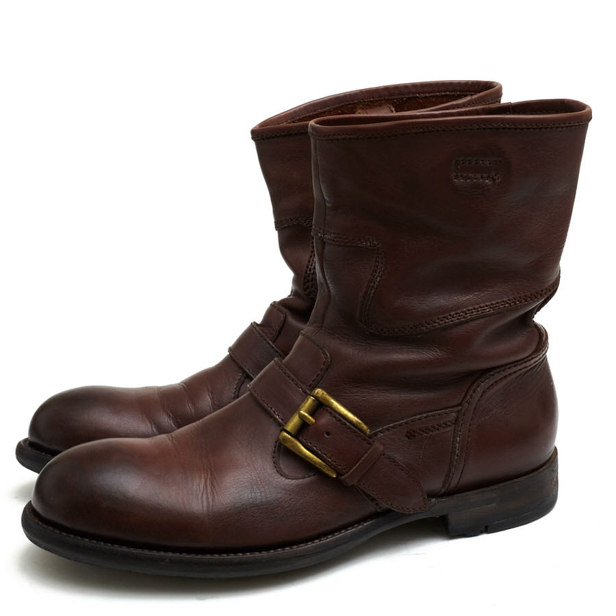alfredoBANNISTER 5061005054 / アルフレッド バニスター 牛革 ヴィンテージ加工 Vibramソール ダークブラウン 焦げ茶 エンジニアブーツ メンズ|メンズ|カテゴリー