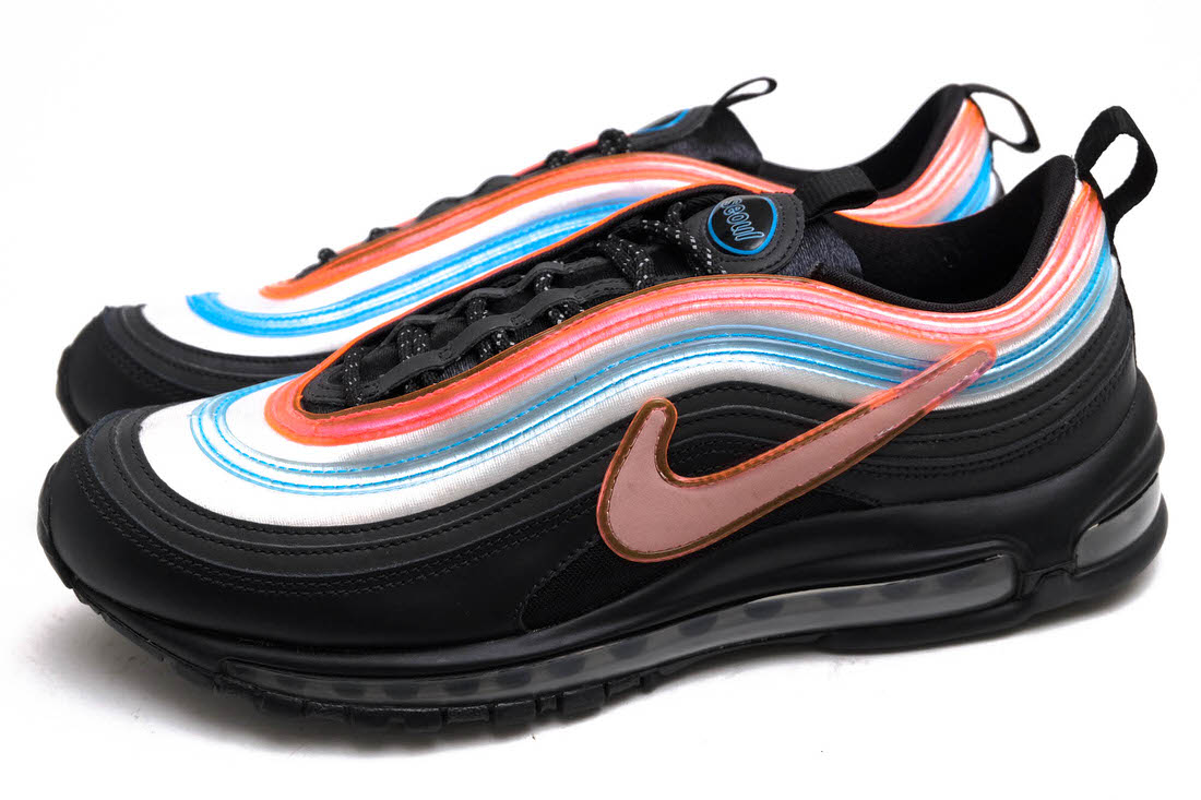 NIKE CI503-001 AIR MAX97 OA GS ON AIR NEON SEOUL 2019 �����ޥå���97 / �ʥ��� �ޥ�����顼 �ڹ� ������ �֥�å� �� �������åȥ��ˡ����� ���