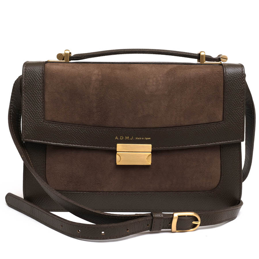 ADMJ ブラウン レザー ショルダーバッグ ADMJ ブラウンレザー2wayバッグ
