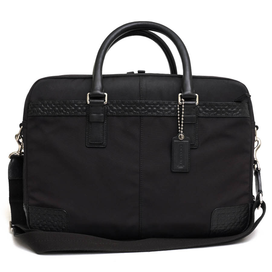 新品　COACH 2wayブリーフケース　ブラック　 A4、PC収納可能 COACHコーチブリーフケース2wayレザーA4サイズ可 PC可
