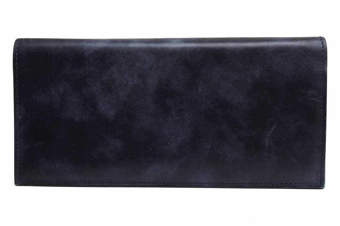 L'arcobalenoラルコバレーノ 長財布 小銭入れ付き 黒 ゴートレザー L