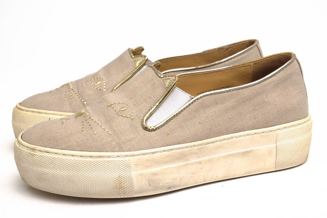 CHARLOTTE OLYMPIA COOL CATS / シャーロット オリンピア  スリッポン ベージュ ローカットスニーカー レディース|レディース|カテゴリー