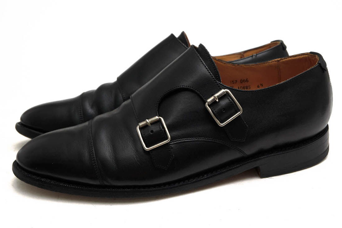 ○ユニオンワークス UNION WORKS 牛革 カーフ ビジネスシューズ 157-066 Monk Shoe ダブルモンクストラップ グッドイヤーウェルト  中古 UNION WORKS 157-066 Monk Shoe / ユニオンワークス 牛革 カーフ
