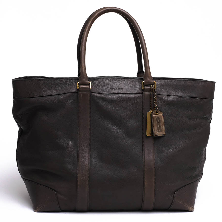 COACH 70487 Bleecker Legacy Weekend Tote ブリーカー レガシィ ウィークエンドトート / コーチ ソフトポートレザー 牛革 シボ革 シュリンクレザー ダークブラ
