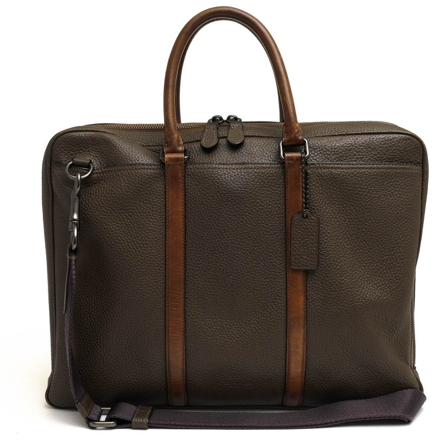 COACH 22885 Metropolitan Slim Brief With Wild Beast Print ��ȥ��ݥ꥿�� ����� �֥꡼�� �磻��ɥӡ����� �ץ��� / ������ �ڥ֥�ɥ쥶�� ���� 2WAY ���������Хå� ���ܳ� �����󥯥쥶�� �Ρ���PC��Ǽ�� �֥饦�� �� �ӥ��ͥ��Хå� ���