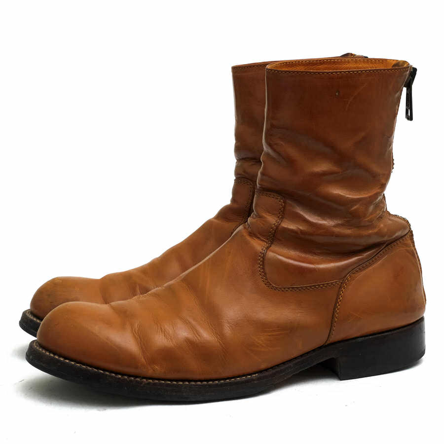 AKM G021-COW002 back zip boots italian cow leather TRAPPER /  ٥ӡ  ץ졼ȥ ֥饦  Хååץ֡ 