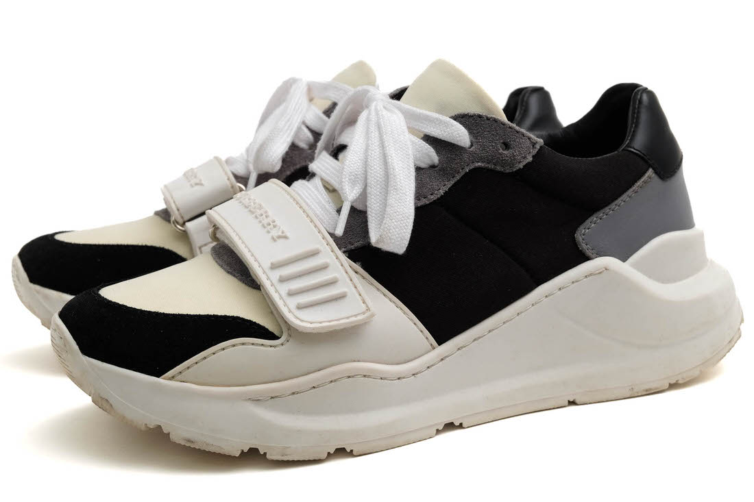 BURBERRY 8005364 REGIS M LOW / バーバリー ダッドスニーカー 一部牛革 オフホワイト 白 ローカットスニーカー レディース|レディース|カテゴリー