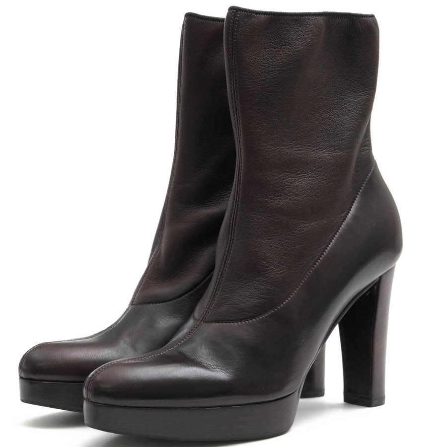 CELINE 301173NASC Bottine a plateforme / ꡼   ϥҡ ֥饦 Ǥ 硼ȥ֡ ǥ