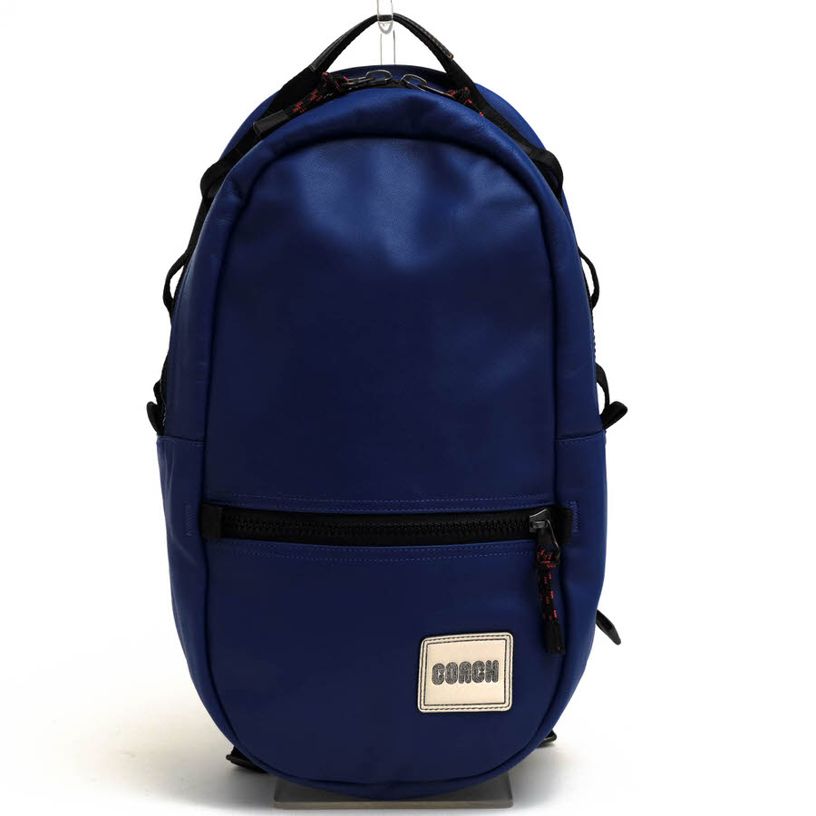 COACH 78830 Pacer Backpack With Coach Patch ペイサー / コーチ コーチパッチ ソフトグレインレザー 牛革 シボ革 シュリンクレザー ブルー 青 リュック 