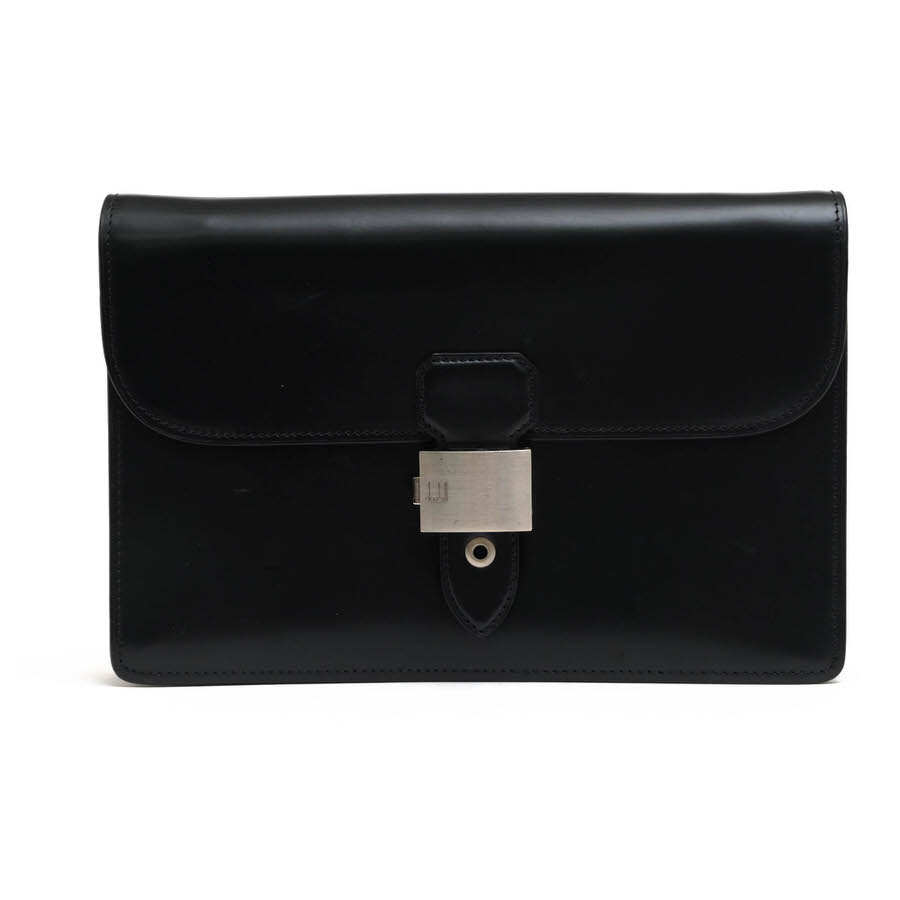 Dunhill LW9000C Confidential コンフィデンシャル / ダンヒル フラップ式 牛革 カーフ ブラック 黒 セカンドバッグ/クラッチバッグ メンズ|メンズ|カテゴリー