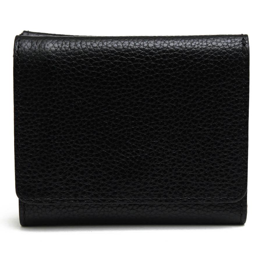 ○アエナ HMAEN 牛革 ステアレザー 財布 HMA0012 SL PAT SUNDER サンダー コンパクトウォレット 小銭入れあり 三つ折り シボ革 シ  中古 HMAEN HMA0012 SL PAT SUNDER サンダー / アエナ コンパクトウォレット