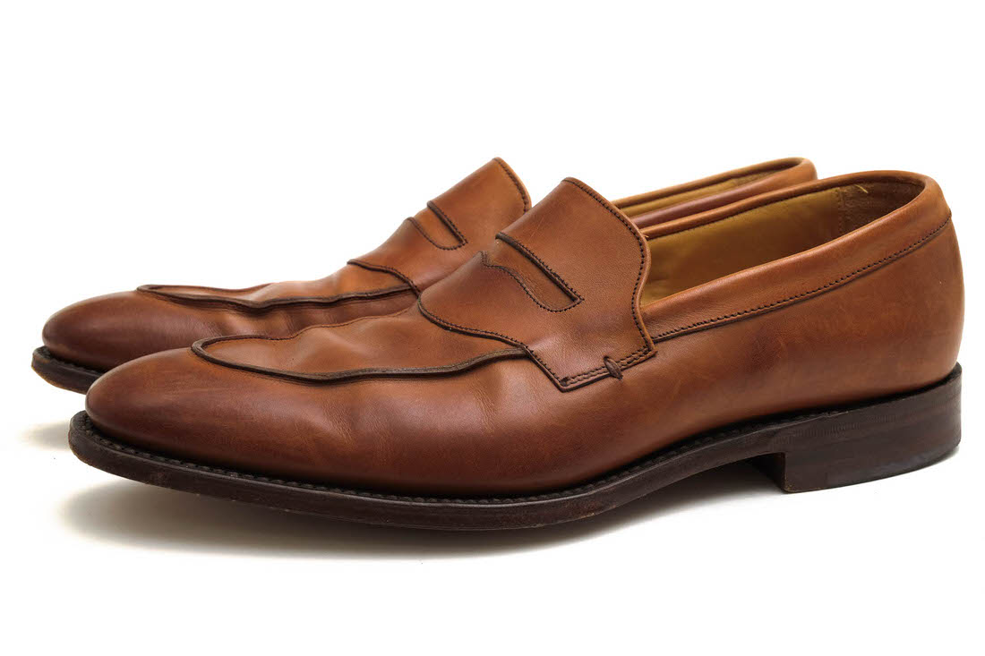 Loake CLARIDGE / ローク 1880 牛革 カーフ スリッポン レザーソール グッドイヤーウェルト製法 ブラウン 茶 コインローファー メンズ|メンズ|カテゴリー