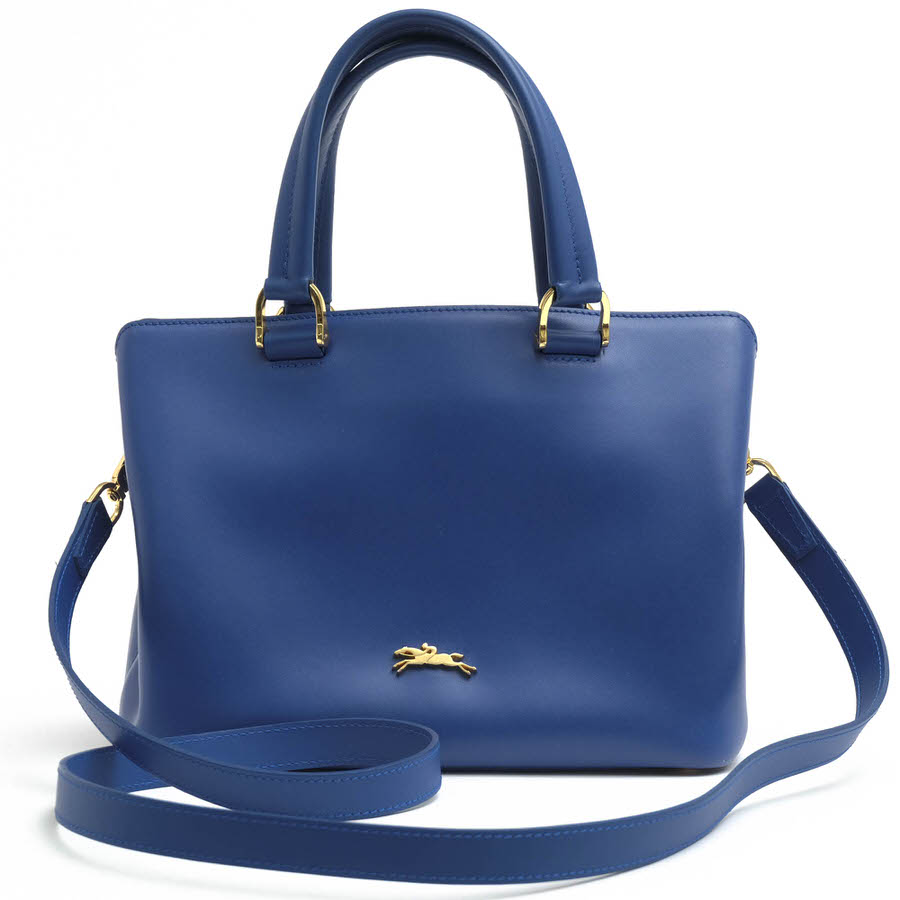 Longchamp HONORE オノレ404 / ロンシャン スプリットカウハイド 牛革 2WAY ショルダーバッグ ブルー 青 ハンドバッグ レディース|レディース|カテゴリー