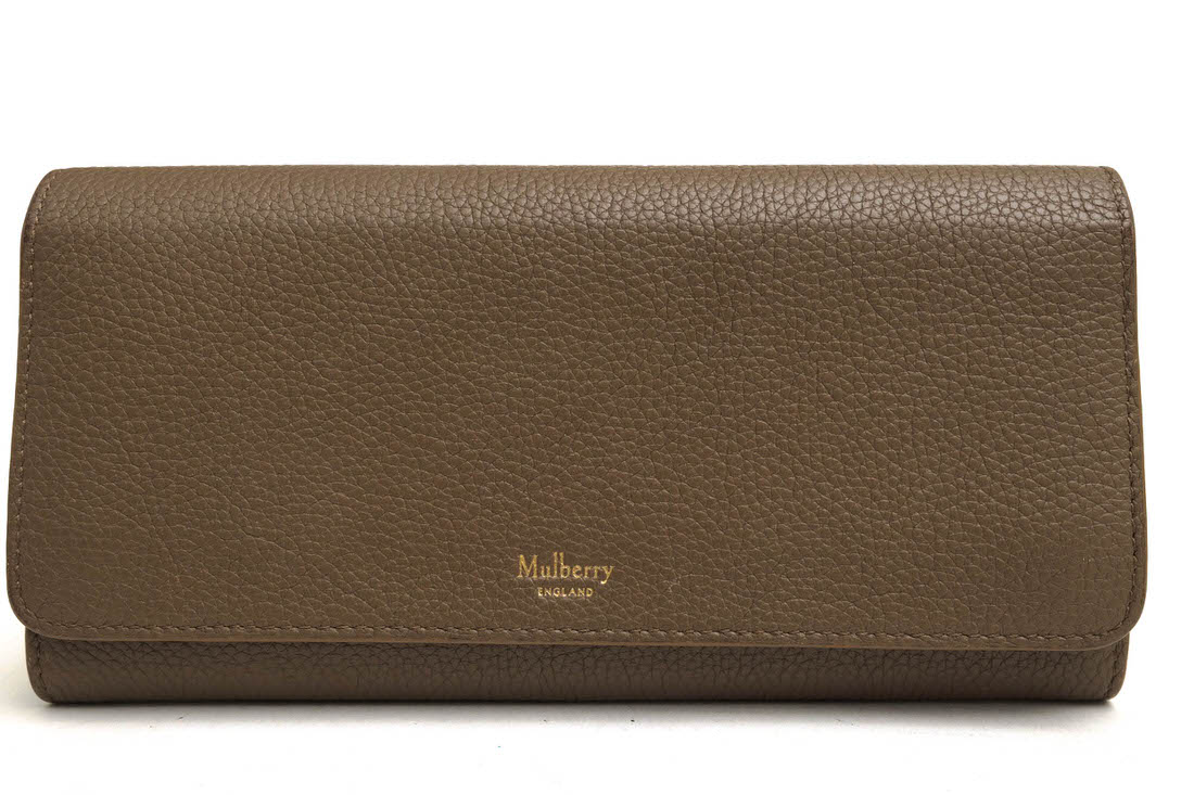 未使用✨マルベリー レザー　財布 マルチフラップ MULBERRY / マルベリー フラップ式 牛革 カーフ 小銭入れあり 三